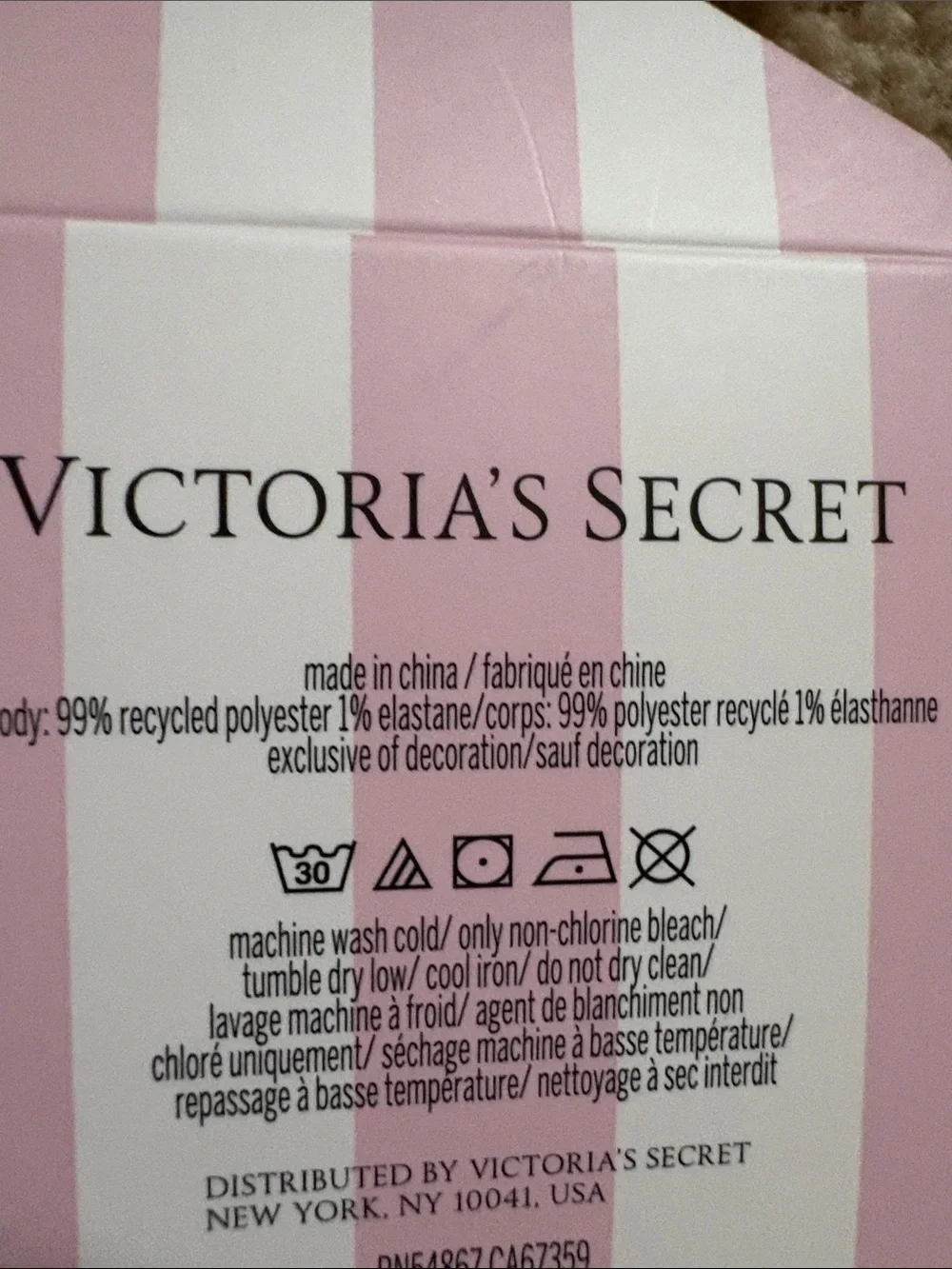 Victoria's Secret Pink & Black Plaid Fuzzy Slipper Socks with Rubber Bottom Pads